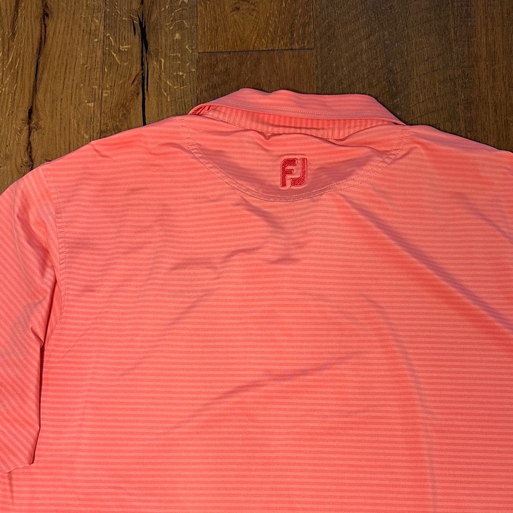 FootJoy Vibrant Coral Polo Shirt for Men - Picture 4 of 5
